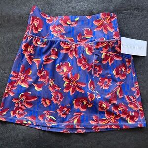 Athleta Women's salutation stash 16 1/2” Skort - Vibrant Blue and Red Floral sm